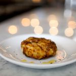 Frittatina: an olive oil-fried macaroni cake made with provolone cheese and prosciutto